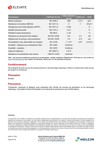 Membrane pour bassin PONDEASY  1.0mm / 3m de large
